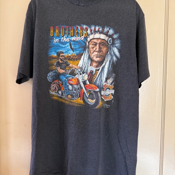Harley Davidson “Brothers in the Wind” two-sided T-shirt 3D Emblem - Picture 1 of 3